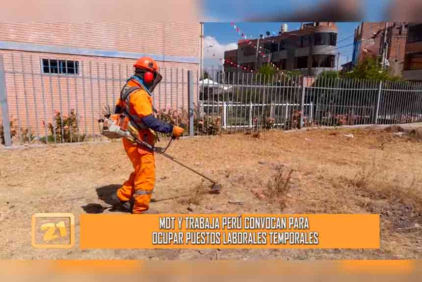 MDT y Trabaja Perú convocan para ocupar puestos laborales temporales (VIDEO)