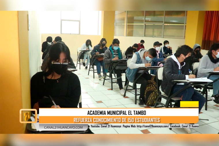El Tambo: Academia municipal refuerza conocimiento de 150 estudiantes (VIDEO)