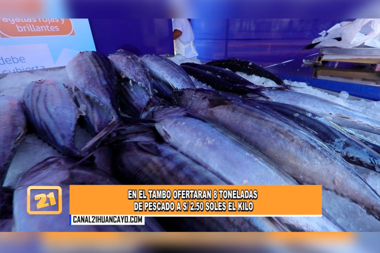 El Tambo: Ofertaran 8 toneladas de pescado a s/ 2.50 soles el kilo (VIDEO)