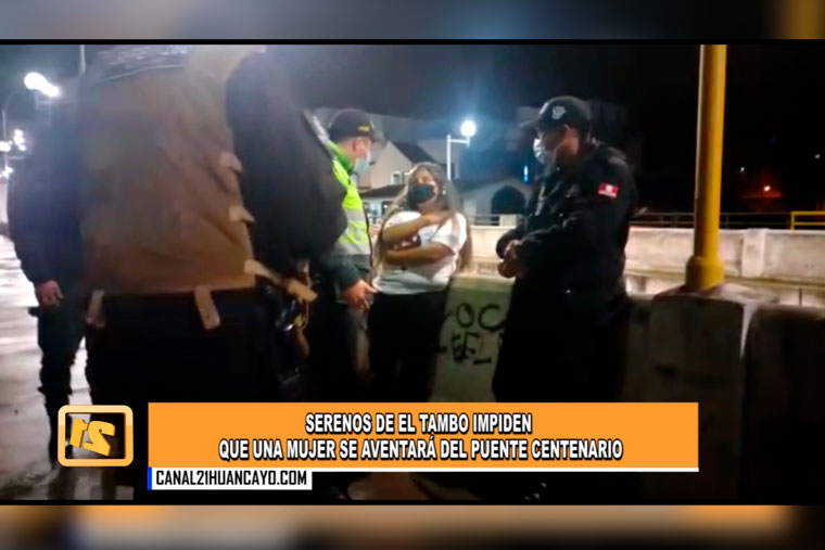 El Tambo: Serenos detienen a una mujer que estaba a punto de aventarse del puente Centenario (VIDEO)