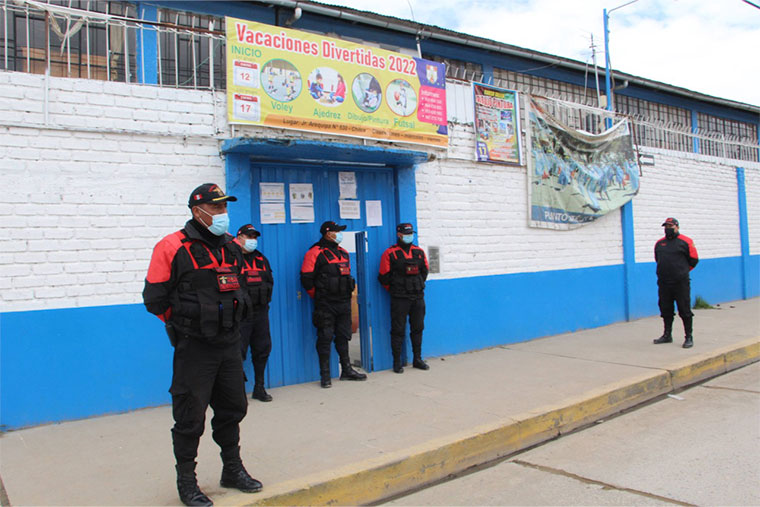 Chilca: Agentes de serenazgo brindarán seguridad a escolares en diferentes centros educativos