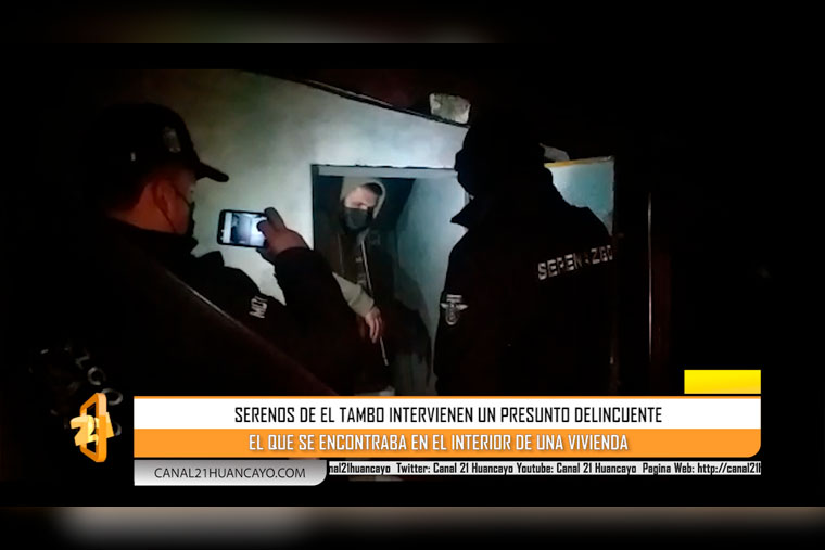El Tambo: Intervienen a delincuente que se encontraba en el interior de una vivienda (VIDEO)